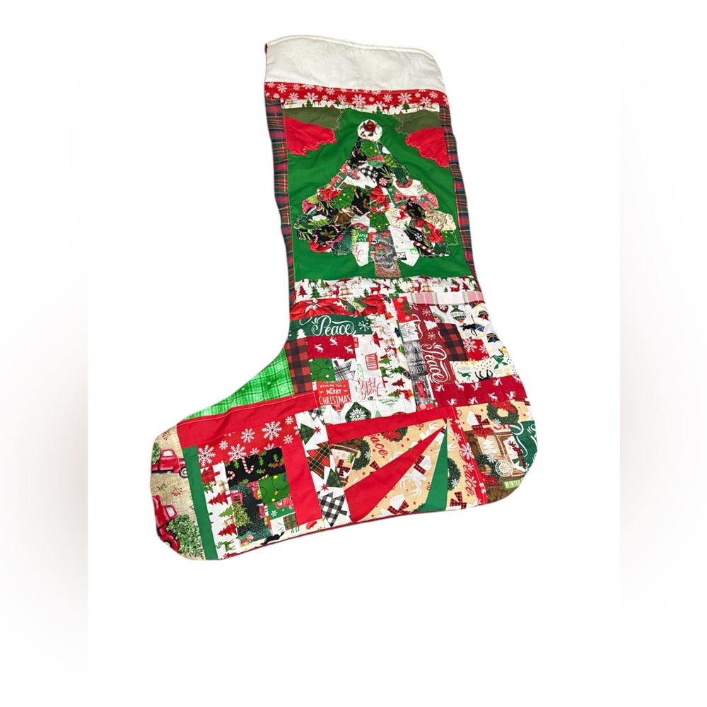 A huge Christmas quilted stocking!!!!  Lots of room to fill!